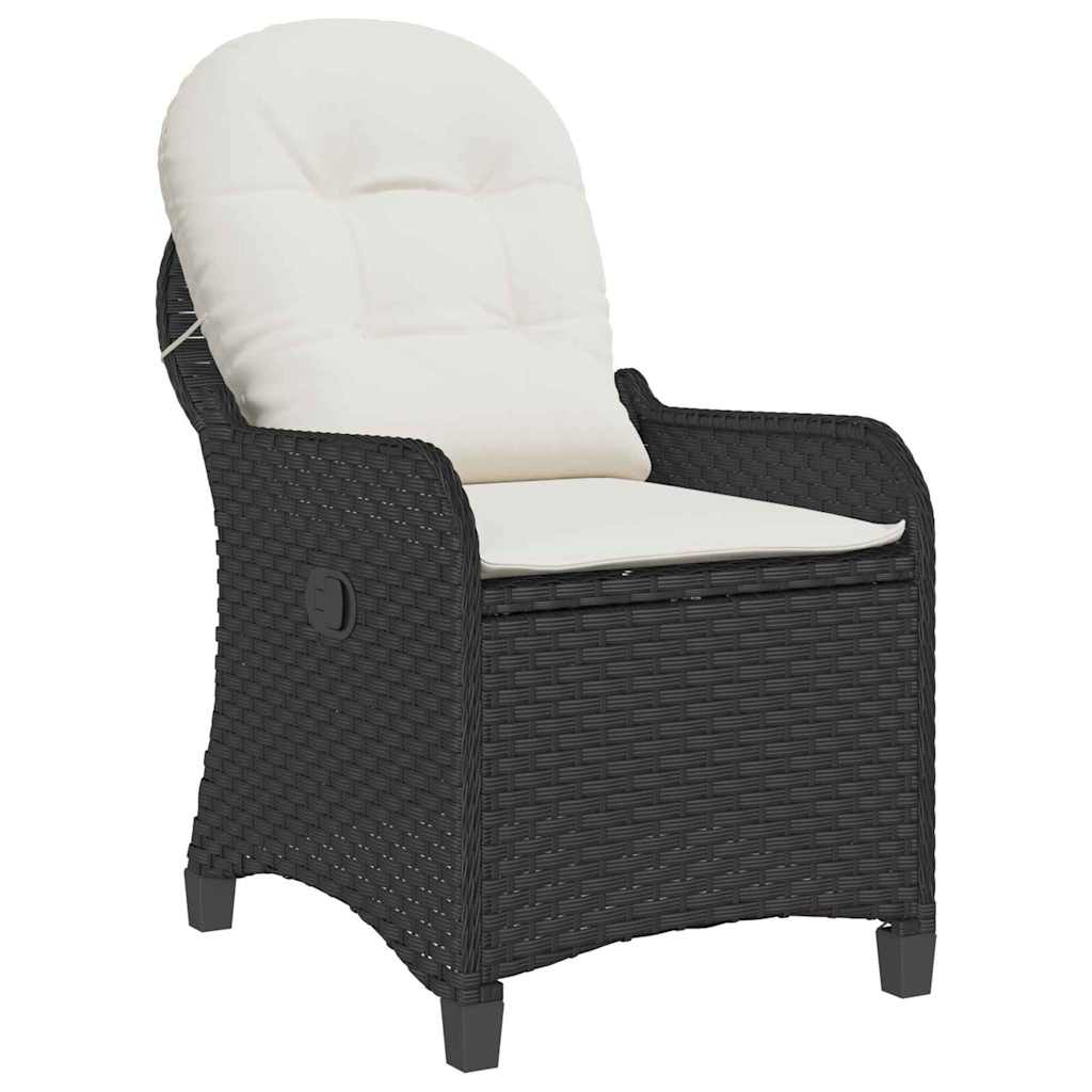 Recliner Chair Black 56 x 66 x 95cm Poly Rattan